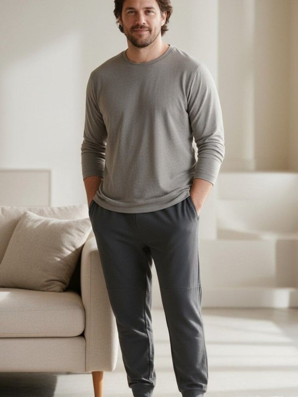 Member's Mark Men's Luxe Jogger Pants Nephrite Gray Size XL Athleisure, Off-Duty